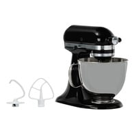 KitchenAid 5KSM125EOB Sbattitore con base 300 W Nero, Robot da cucina Nero, Sbattitore con base, Nero, Sbattitura, Impasto, Miscelatura, Stirring, 1,45 m, 4,8 L, 220 Giri/min