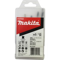 Makita B-57532 punta per trapano Set di punte per trapano 5 pezzo(i), Drill bit set Set di punte per trapano, Metallo, Legno, SDS-plus, 5 pezzo(i)