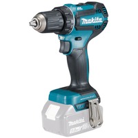 Makita DDF485Z trapano 1900 Giri/min Senza chiave 1,7 kg Nero, Blu, Trapano avvitatore blu/Nero, Trapano con impugnatura a pistola, Senza chiave, Senza spazzola, 1,3 cm, 1900 Giri/min, 3,8 cm