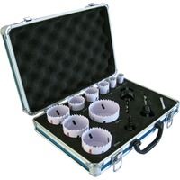 Makita D-47282 sega per trapano 9 pezzo(i), Sega a tazza Set, Universale, 19,22,29,35,38,51,54,57,68 mm, 12 pezzo(i), 9 pezzo(i), 2 pezzo(i)