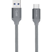Nevox 1480 cavo USB 2 m USB 3.2 Gen 2 (3.1 Gen 2) USB A USB C Grigio grigio, 2 m, USB A, USB C, USB 3.2 Gen 2 (3.1 Gen 2), Maschio/Maschio, Grigio