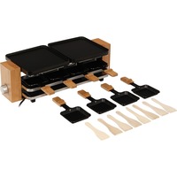 Princess 162910 Raclette Pure 8 legno/Nero, 1200 W, 220-240 V, 2,93 kg, 563 mm, 265 mm, 181 mm