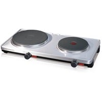 Rommelsbacher AK 3099/E piano cottura Acciaio inossidabile Superficie piana, Piastra riscaldante accaio/Nero, Acciaio inossidabile, Superficie piana, 1500 W, 1500 W, 230 V, 480 mm