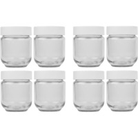 Rommelsbacher JG8 recipiente Rotondo Trasparente, Bianco, Vetro trasparente/Bianco, 65 mm, 65 mm, 90 mm, 1,1 kg, 8 pz