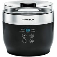 Rommelsbacher JG 80 yogurtiera 1,2 L Formaggi, Yogurt 20 W, Joghurtmaker Nero/in acciaio inox, 20 W, 1,2 L, Nero, Acciaio inossidabile