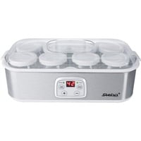 Steba JM 3 1,4 L Yogurt 25 W, Joghurtmaker accaio/Bianco, 25 W, 1,4 L, Acciaio inossidabile, Bianco