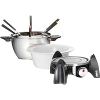 Unold 48615 fondue, gourmet & wok 800 L 6 persona(e), Fonduta accaio/Nero, 6 persona(e), 800 L, Nero, Acciaio inox, Bianco, Rotondo, Acciaio inox, Manopola