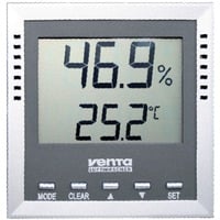 Venta 6011000 igrometro e psicrometro Interno Igrometro elettronico Argento, Termometro argento/grigio, Digitale, Rettangolare, 105 mm, 25 mm, 102 mm