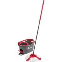 Vileda mop en steel Supermocio 3Action spazzolone Lana Rosso, Bianco, Tergipavimento Nero/Rosso, Laminato, Piastrelle, Legno, Lana, Rosso, Bianco