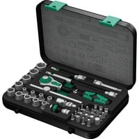 Wera 05003533001 chiave a tubo Set di chiavi a bussola 42 pezzo(i), Set di strumenti Nero/Verde, Set di chiavi a bussola, 42 pezzo(i), Nero, Cromo, Verde, CE, Manico della chiave a cricchetto