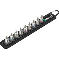 Wera 05003882001 bussola e set di bussole, chiave combinata   Nero/Argento, Set di bussole, 1/4", Metrico, 9 testina/e, 40,8,9,10,15,20,25,27,30 mm