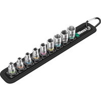 Wera 05003883001 bussola e set di bussole, chiave combinata   Nero/Argento, Set di bussole, 1/4", Metrico, 9 testina/e, 5,5.5,6,7,8,10,11,12,13 mm