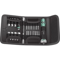 Wera 05051045001 chiave a tubo Set di chiavi a bussola 26 pezzo(i), Set di strumenti Set di chiavi a bussola, 26 pezzo(i), Nero, Cromo, Verde, Manico della chiave a cricchetto, Impugnatura di velocità, 5.5,6,7,8,10,12,13 mm