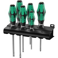 Wera 334/6 Kraftform Set, Cacciavite Nero/Verde, Nero/Verde