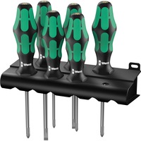 Wera 335/350/355/6 Kraftform Plus Set Cacciavite Nero/Verde