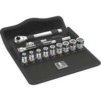 Wera 8100 SA 12 HF Set di bussole, Set di strumenti Set di bussole, Nero, Cromo, Multicolore, Manico della chiave a cricchetto, 1 pezzo(i), 1/4", 5,5.5,6,7,8,10,11,12,13 mm