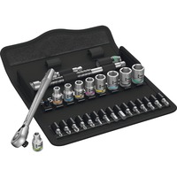 Wera 8100 SA 8 Set di chiavi a bussola 28 pezzo(i), Set di strumenti Set di chiavi a bussola, 28 pezzo(i), Nero, Cromo, CE, Manico della chiave a cricchetto, 2 pezzo(i)