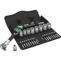Wera 8100 SB 6 Set di chiavi a bussola, Set di strumenti Set di chiavi a bussola, Nero, Cromo, Verde, CE, Manico della chiave a cricchetto, 1 pezzo(i), 3/8"