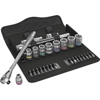 Wera 8100 SB 8 Set di chiavi a bussola, Set di strumenti Nero/Argento, Set di chiavi a bussola, Nero, Cromo, CE, Manico della chiave a cricchetto, 1 pezzo(i), 3/8"