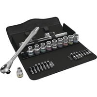 Wera 8100 SC 7 Set di chiavi a bussola, Set di strumenti Set di chiavi a bussola, Nero, Cromo, CE, Manico della chiave a cricchetto, 1 pezzo(i), 1/2"