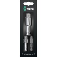 Wera 870/4/7 Set A SB punta per cacciavite 3 pezzo(i), chiave combinata 3 pezzo(i), Esagonale, 1 x 1/4"x50 1 x 3/8"x50 1 x 1/2"x75, Blister