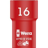 Wera Inserto chiave a bussola Zyklop VDE, 16mm, 3/8", chiave combinata   rosso/Giallo