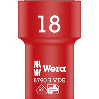 Wera Inserto chiave a bussola Zyklop VDE, 18mm, 3/8", chiave combinata   rosso/Giallo