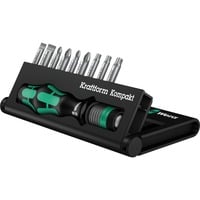 Wera Kompakt 10 Set Cacciavite a cricchetto, Set di bit Nero/Verde, Nero/Verde, Nero