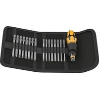 Wera Kompakt 60 ESD Set Cacciavite a cricchetto 8,9 cm, Plastica, Metallo, Nero/giallo, Nero