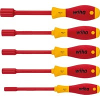 Wiha Set di cacciaviti con chiave a bussola SoftFinish electric, 5 pezzi, Cacciavite rosso/Giallo