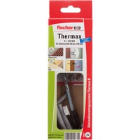 fischer 045681 giravite e bullone 2 pezzo(i) M6 Vite, Tassello Nero/grigio, Vite, Legno, M6, Filettatura parziale, Acciaio inossidabile, Lucida