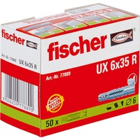 fischer 077889 ancoraggio a vite e tassello 50 pezzo(i) 3,5 cm grigio chiaro, 3,5 cm, 6 mm, 4,5 cm, 4 mm, 5 mm, 50 pezzo(i)