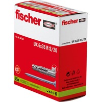 fischer 094758 ancoraggio a vite e tassello 25 pezzo(i) 3,5 cm grigio chiaro, Nylon, Grigio, 3,5 cm, 6 mm, 6,5 cm, 2 cm