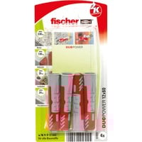 fischer DUOPOWER 12x60 K, Tassello grigio chiaro/Rosso