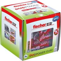 fischer DUOPOWER 12x60 LD, Tassello grigio chiaro/Rosso