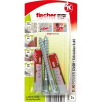 fischer DUOPOWER 12x60 S K, Tassello grigio chiaro/Rosso