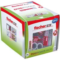 fischer DUOPOWER 14x70 LD, Tassello grigio chiaro/Rosso