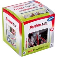 fischer DUOPOWER 6x50 S LD, Tassello grigio chiaro/Rosso