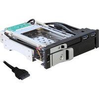 DeLOCK 47209 pannello drive bay 13,3 cm (5.25") condotto I/O Nero, Inquadramento Nero, 13,3 cm (5.25"), condotto I/O, SATA, Nero, SATA