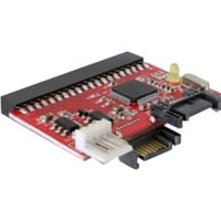 DeLOCK Converter IDE >SATA / SATA>IDE scheda di interfaccia e adattatore rosso, IDE, Nero, Cablato, Bulk