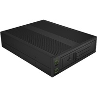 ICY BOX IB-176SSK-B 13,3 cm (5.25") Vassoio per unità di memorizzazione Nero Nero, 13,3 cm (5.25"), Vassoio per unità di memorizzazione, 3.5", SATA, SATA II, SATA III, Serial Attached SCSI (SAS), Nero, Alluminio