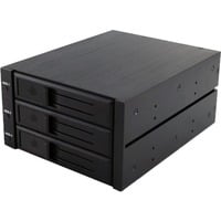 ICY BOX IB-563SSK 2x 5,25" Vassoio per unità di memorizzazione Nero, Telaio di montaggio Nero, 2x 5,25", Vassoio per unità di memorizzazione, Nero, 2.5", SATA, SATA II, SATA III, Alluminio