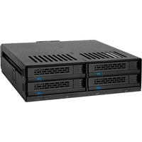 Icy Dock MB324SP-B array di dischi Desktop Nero, Inquadramento Nero, SATA, Seriale ATA II, Serial ATA III, Serial Attached SCSI (SAS), 440 g, Desktop, Nero