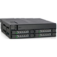 Icy Dock MB604SPO-B pannello drive bay Nero, Inquadramento Nero, Nero, Metallo, 9.5,12.7 mm, 1 ventola(e), 4 cm, 12 Gbit/s