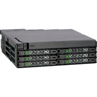 Icy Dock MB606SPO-B pannello drive bay Nero, Inquadramento Nero, Nero, Metallo, 1 ventola(e), 4 cm, 12 Gbit/s, CE, REACH