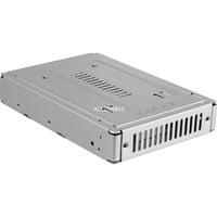 Icy Dock MB982IP-1S-1 docking station per unità di archiviazione Argento, Telaio di montaggio argento, HDD, SSD, SATA, 2.5", 6 Gbit/s, Argento, SECC