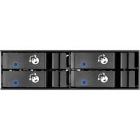 SilverStone FS204 array di dischi Nero Nero, SATA, Seriale ATA II, Serial ATA III, 2.5", 670 g, Nero