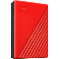 WD My Passport disco rigido esterno 4000 GB Rosso, Hard-disk rosso, 4000 GB, 3.2 Gen 1 (3.1 Gen 1), Rosso