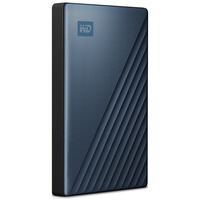 WD WDBC3C0020BBL-WESN disco rigido esterno 2000 GB Nero, Blu, Hard-disk blu/Nero, 2000 GB, 3.2 Gen 1 (3.1 Gen 1), Nero, Blu