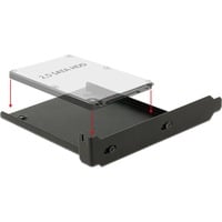 DeLOCK 18212 parte del case del computer Universale Gabbia HDD, Telaio di montaggio Nero, Universale, Gabbia HDD, Metallo, Nero, 6,35 cm (2.5")
